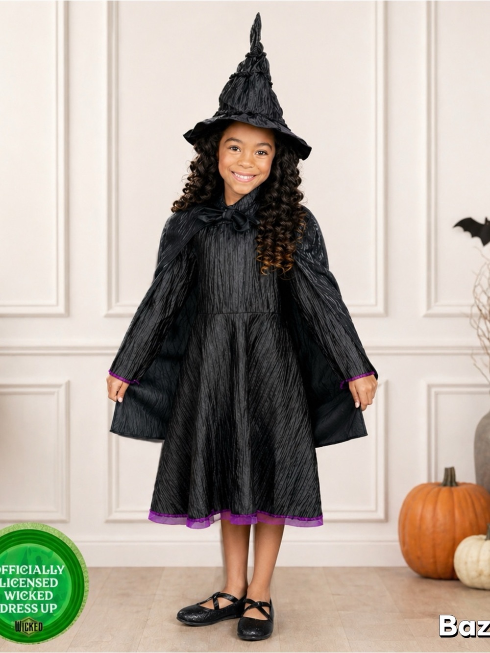 Sz 4-6 Wicked Elphaba Deluxe Black Costume Dress & Accessories Universal new